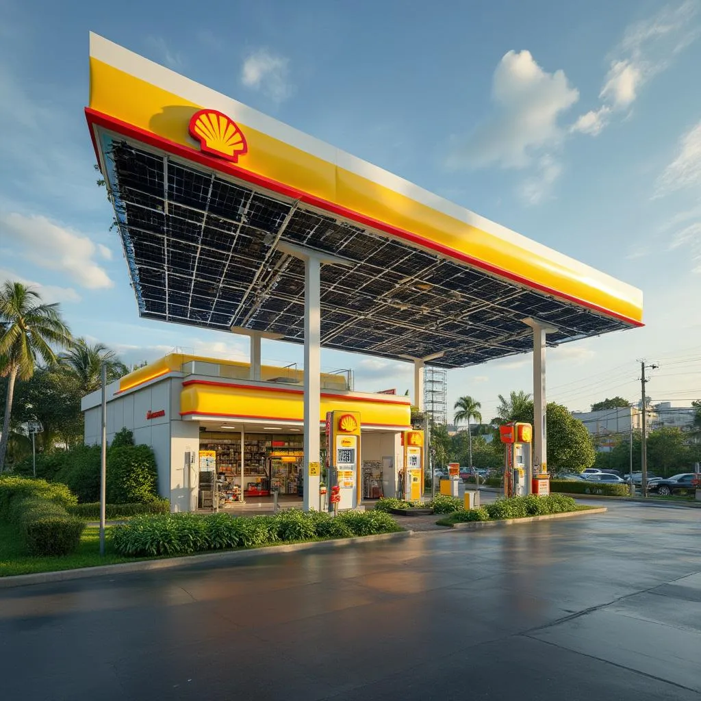 Estación Shell con enfoque en sostenibilidad